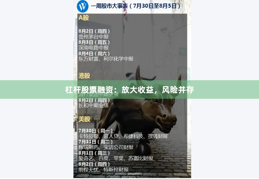 杠杆股票融资：放大收益，风险并存